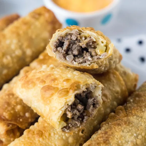 Cheeseburger Egg Rolls