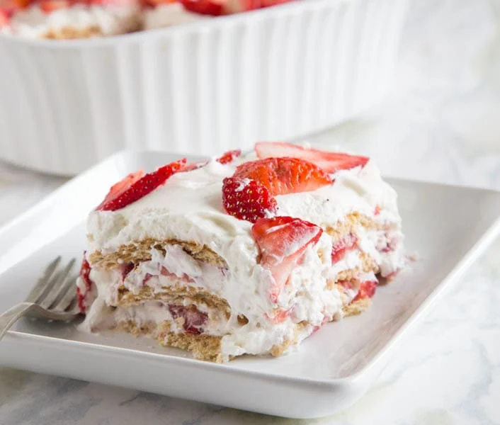 Strawberry Ice Box Cake