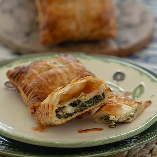 Hojaldres de espinacas y feta (estilo spanakopita)