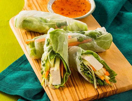 Rollitos de verano de verduras frescas