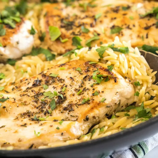 One Pan Lemon Chicken Orzo