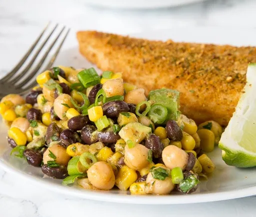 Black Bean and Chickpea Salad