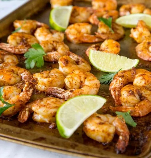Gambas al ajillo picantes en una sola sartén