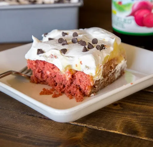 Beet Red Velvet Poke Cake