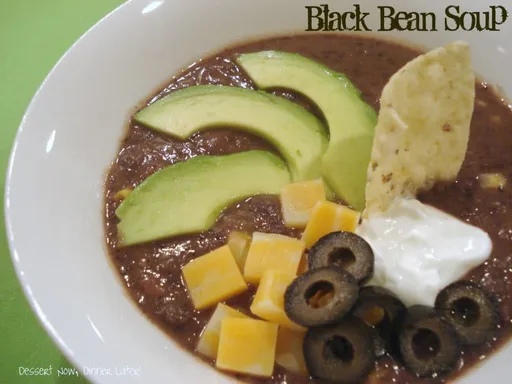 Sopa de frijoles negros