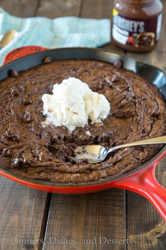 Triple Chocolate Brownie Skillet