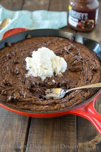 Triple Chocolate Brownie Skillet