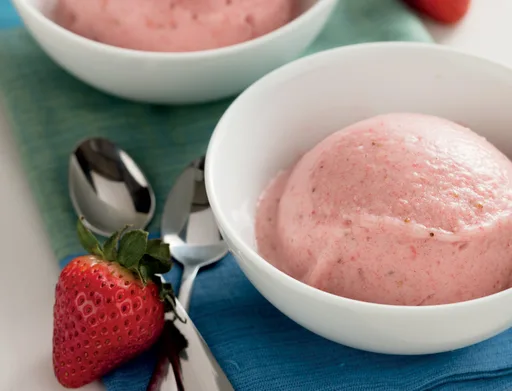 "Helado" de fresa y banana