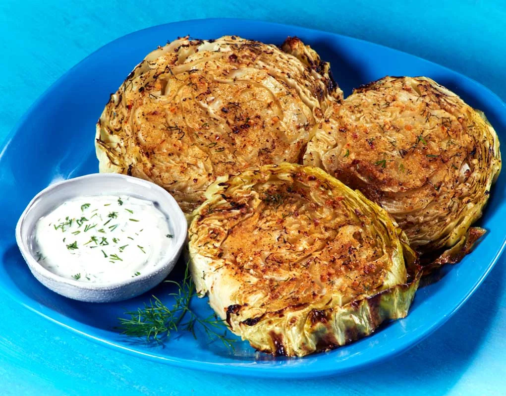 Filetes de col asada