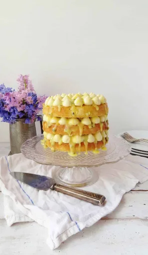 Passion Fruit, White Chocolate & Coconut Layer Cake