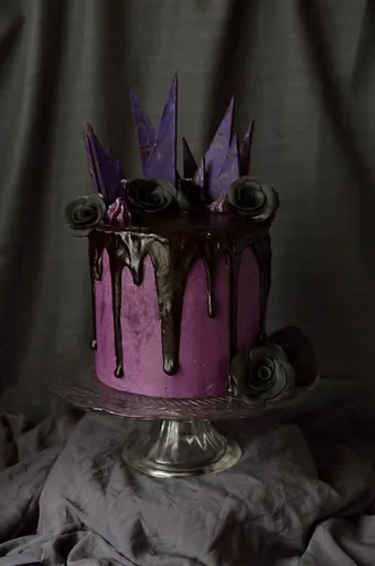 Chocolate Blackberry Elegantly Gothic Halloween Cake