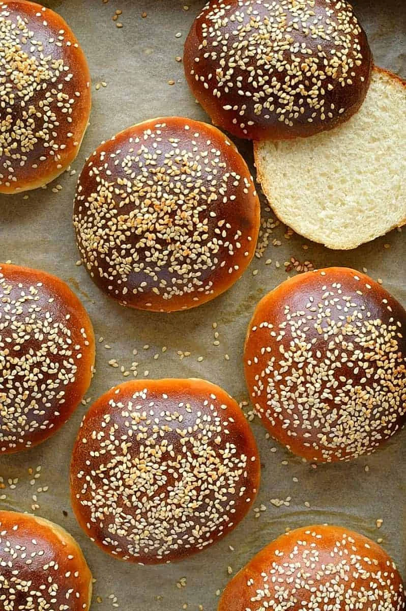 Tangzhong Burger Buns