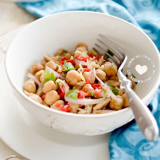 Ensalada de bacalao (Vídeo y receta) Ensalada de garbanzos y bacalao