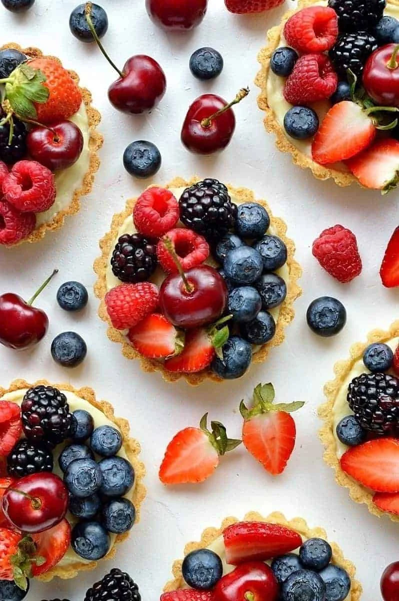 Coconut And Berry Fruit Tarts