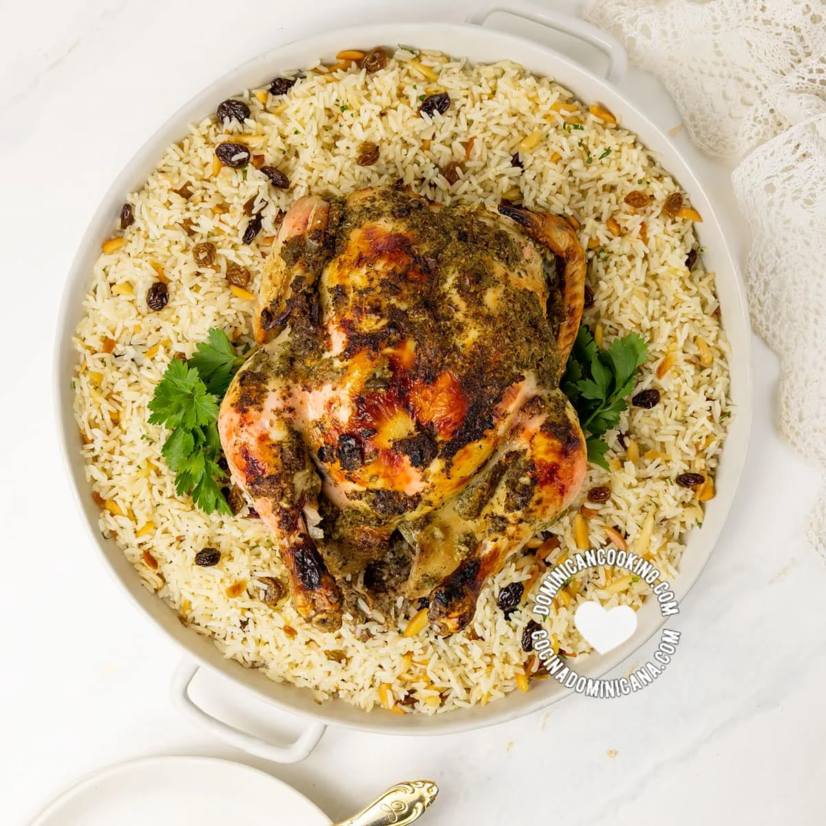 Pollo Asado Navideño [Video+Recipe] Dominican Christmas Chicken