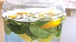 Agua de cítricos y menta