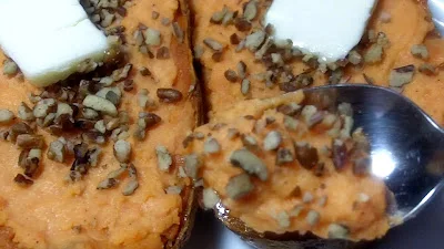 Receta de boniatos dos veces horneados