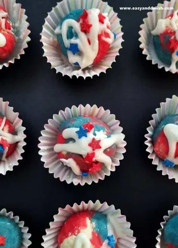 4-Ingredient Patriotic Brigadeiros