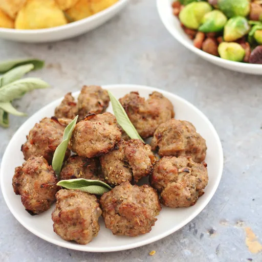 Pork, Sage and Onion Stuffing Balls (Gluten Free, Dairy Free, Egg Free, Nut Free)