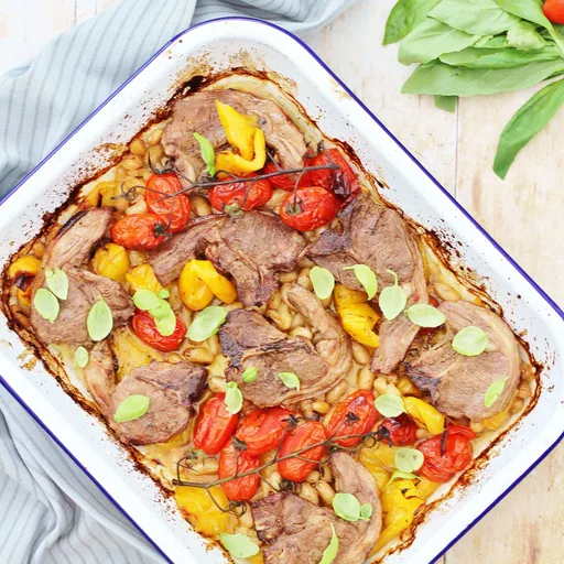 Cordero al horno estilo italiano