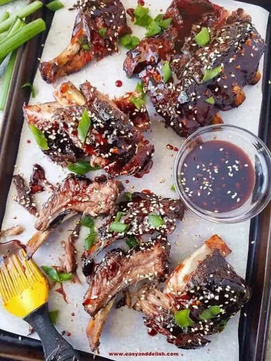 Costillas de cerdo estilo barbacoa china fáciles en olla de cocción lenta (Char Siu)