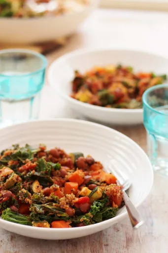 Quinoa, Kale and Borlotti Bean Stew