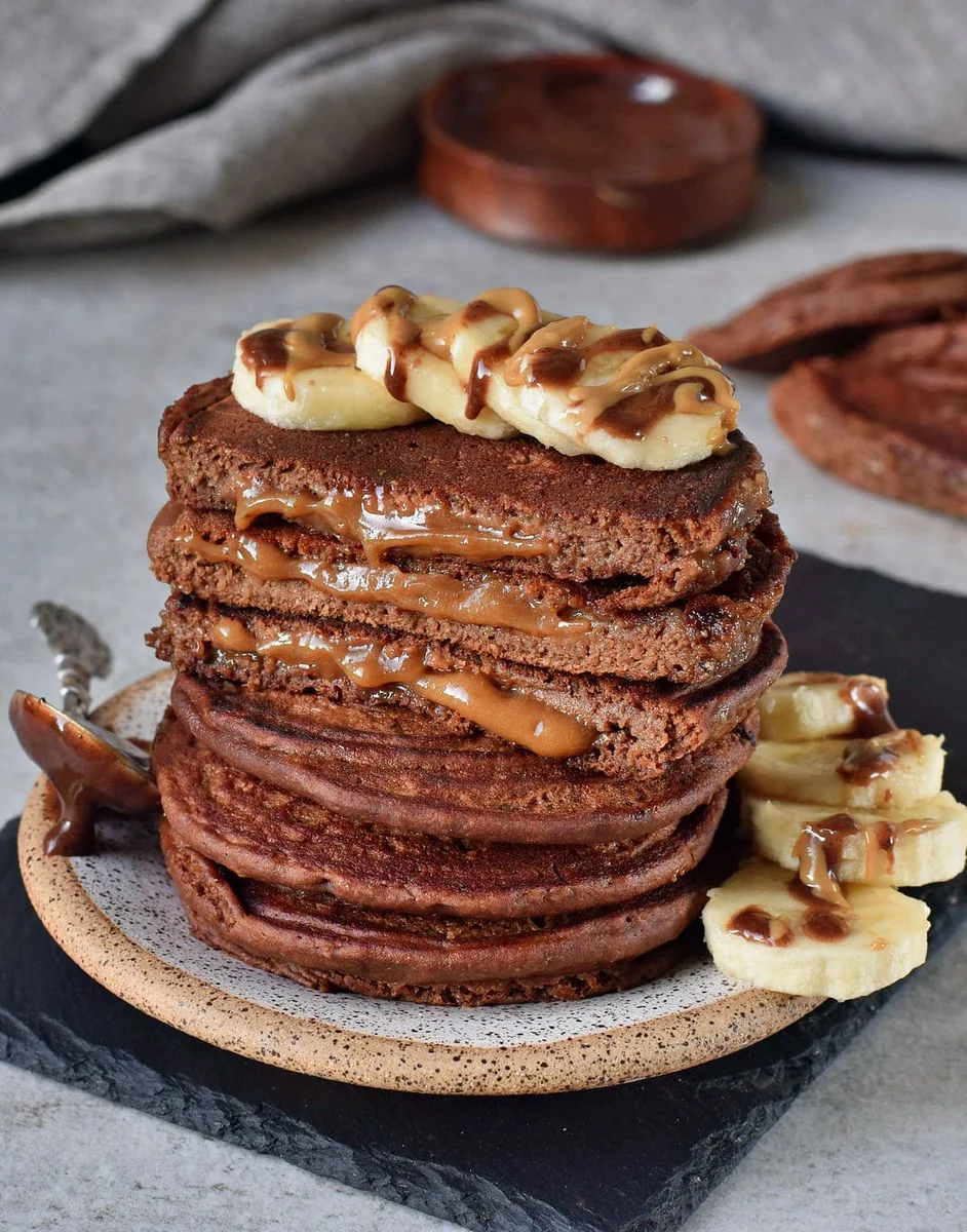 Caramel Chocolate Pancakes