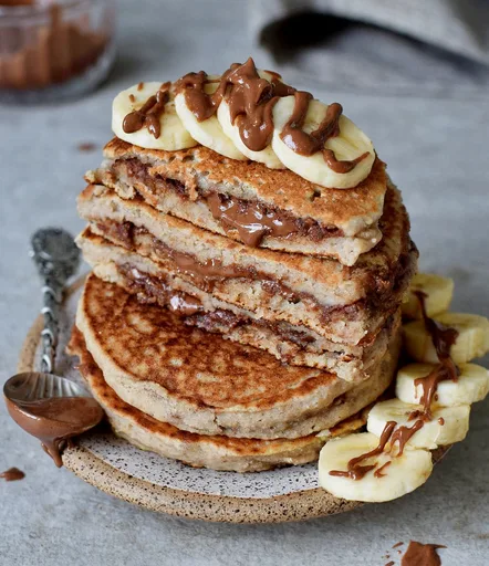 Chocolate Stuffed Pancakes