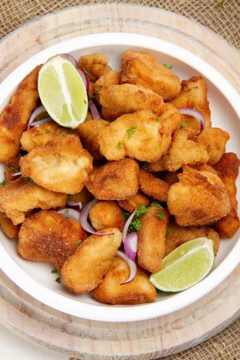 Crispy Peruvian Chicken Fritters - Chicharrones de Pollo Peruanos