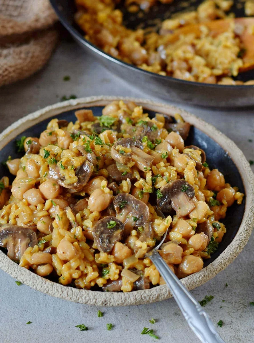 Risotto vegano de setas