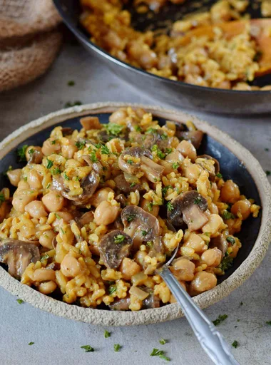 Risotto vegano de setas