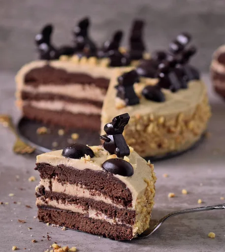 Tarta de Chocolate y Mantequilla de Cacahuete