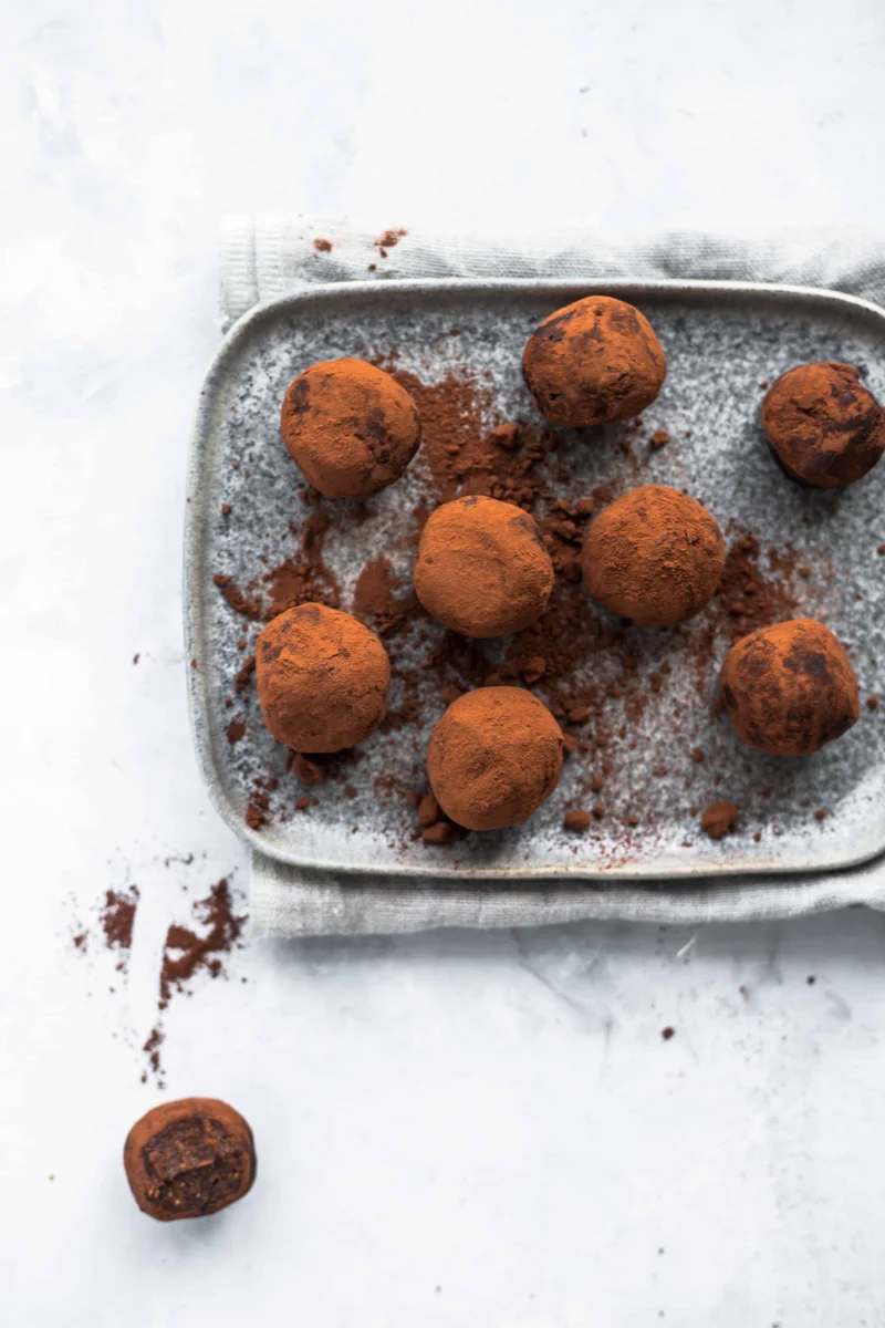 Coffee Cardamom Date Truffles