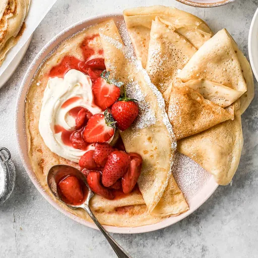 Roasted Strawberry Crêpes Recipe