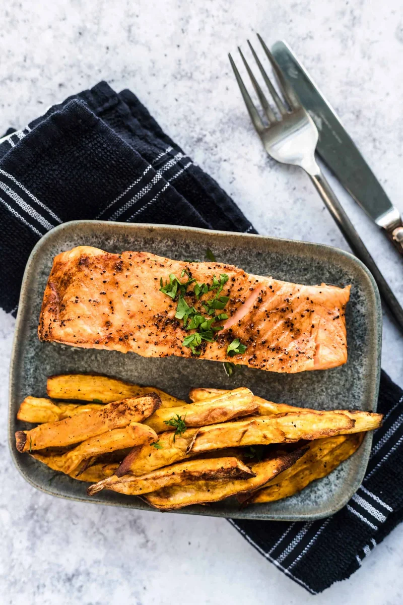 Saumon à la friteuse à air