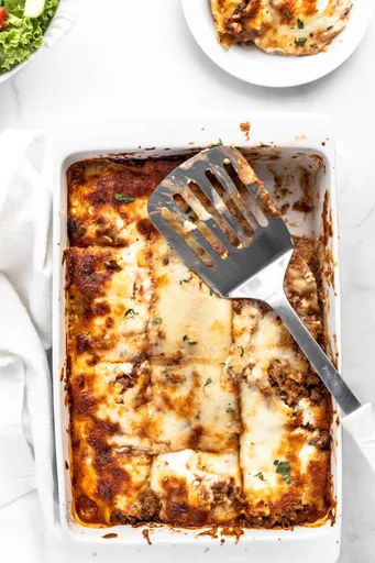 Lasaña boloñesa con bechamel