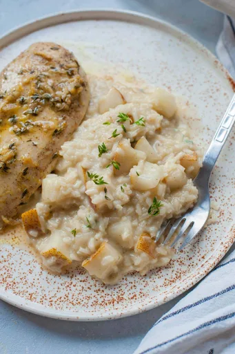 Pear risotto with gorgonzola