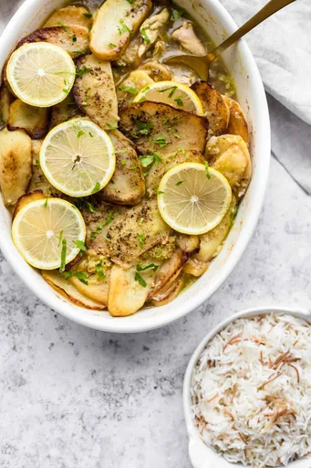 Lebanese Chicken and Potatoes