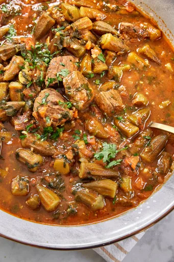 Bamia (Middle Eastern Okra and Meat Stew)