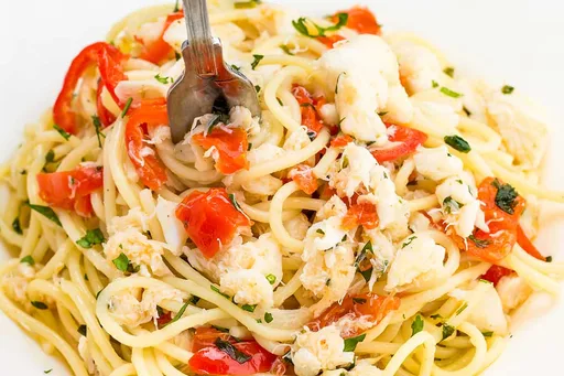 Pasta con cangrejo