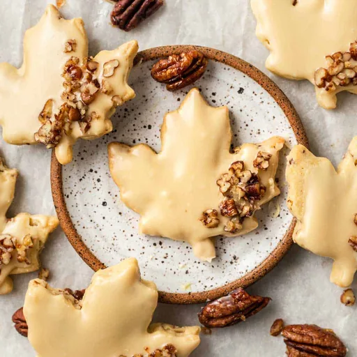 Pecan Shortbread with Maple Glaze Recipe
