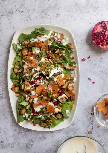Ensalada de berenjena y granada
