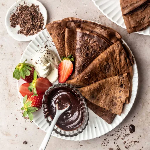 Receta de crepas de chocolate