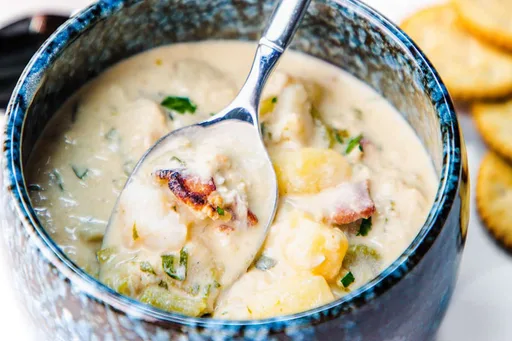 Sopa cremosa de cangrejo