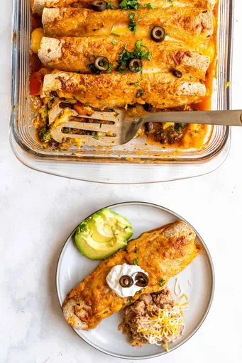 Black Bean and Spinach Enchiladas