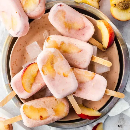 Homemade Creamy Peach Popsicles Recipe