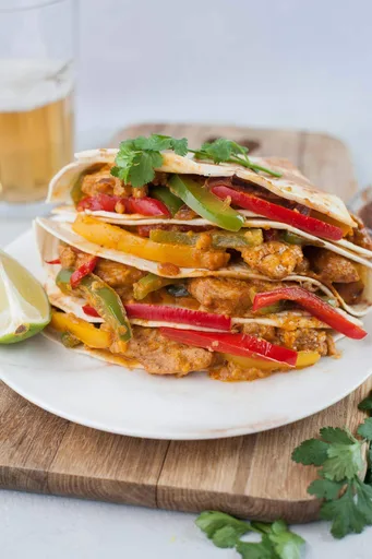 Quesadillas de pollo al estilo fajita