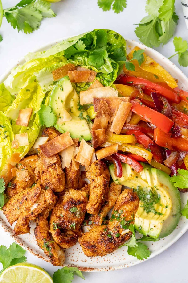 Ensalada de fajita de pollo