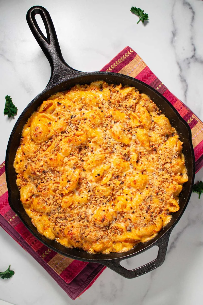 Macarrones con queso horneados