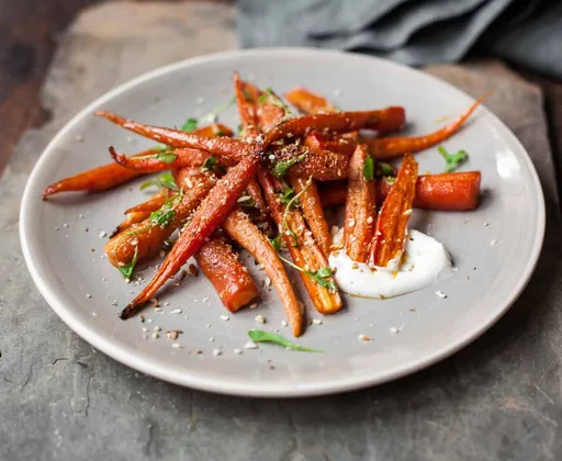 Zanahorias con yogur y dukkah